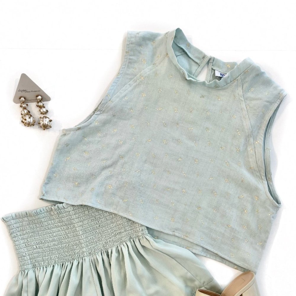 Koch Molly Top - Bayou Blue Flower